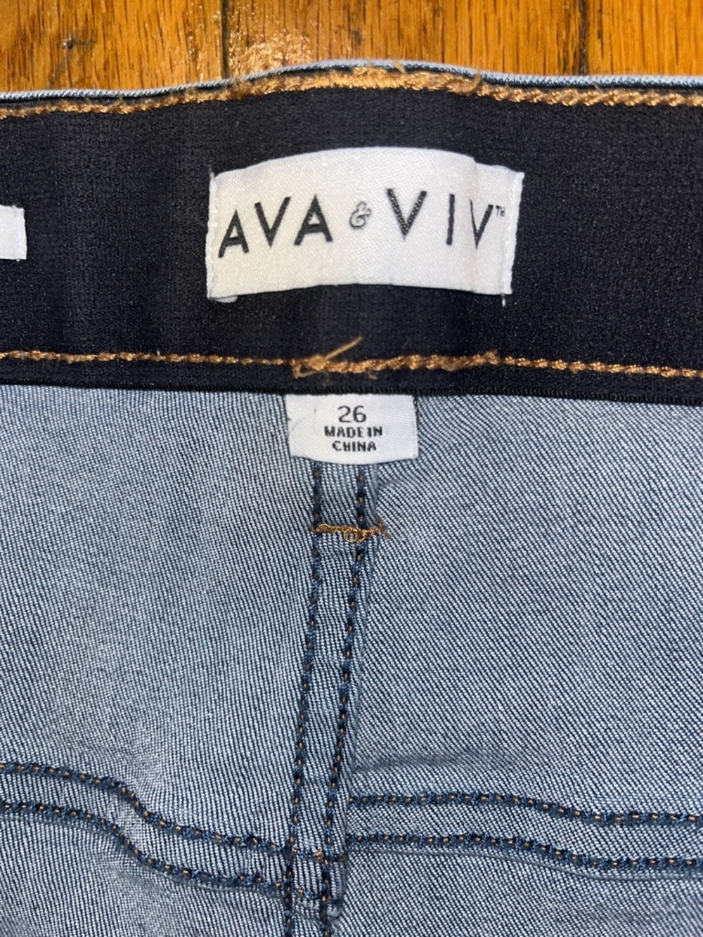 Ava & Viv High Rise Skinny Women’s Blue Denim Jeans Size 26 - Picture 6 of 10